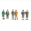 50x 1/87 Color People  Models Standing For Railway Layout Accessories
