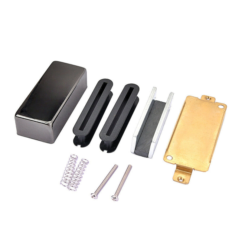 1 Set Humbucker Pickup Kits Brass Pickup Cover+Baseplate+Bar Magnet+Screws