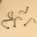 Reliable Mix Colors Rhinestone Nose Studs Screw Ring Bone Bar Body Piercing  Gw