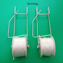 10x Tomato Trellis Rollerhook Hooks Clips Clamps Twine Roller with 49ft Rope