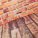 3x5FT Brick Wall Photography Backdrop Photo Wooden Floor Background Studio