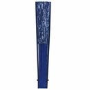 dark Blue Bamboo Frame Rose Pattern Foldable Hand Fan for Women K5M4