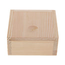 Unpainted Wood Tea Storage Box -Wooden Case with Push and Pull Cover- Office
