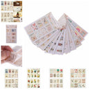 Scrapbook Note Paper Retro Tower Flower Stamps Stickers Adornment MO