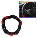 Universal for 38cm Car Steering Wheel Cover Anti-Slip PU Leather Red Dragon Icon