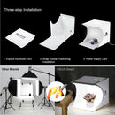 Mini Folding Photography Studio Soft Box 2LED Lightbox Background Photo Kit BX