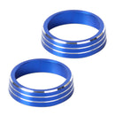 2 Aluminum Alloy Audio Knob Switch Trim Cover fit for Chevrolet Malibu 2014 2015