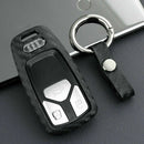 1 Matte Carbon Fiber Look Smart Car Key Case Holder Protector For Audi Accessory