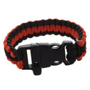 Paracord Parachute Cord Bracelets Buckle Survival Camping Black+Red