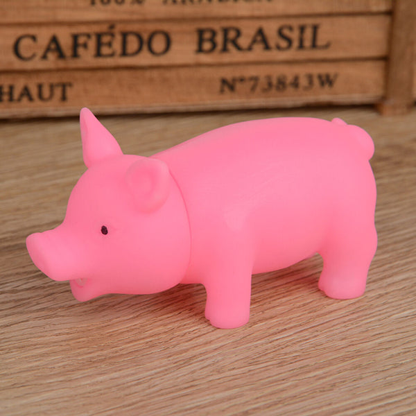 About rubber Pet Dog Puppy Pig Shape Chew Fetch PlayToy Squeaker SqueakySound`3C