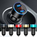 Dual Ports 3.1A USB Car Charger Lighter 12V/24V Digital LED Accessory