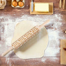 Christmas Embossing Rolling Pin Elk Pattern Baking Cookies Biscuit Roller