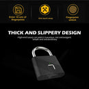 Keyless Fingerprint Padlock USB Rechargeable Security Door Lock (Black)