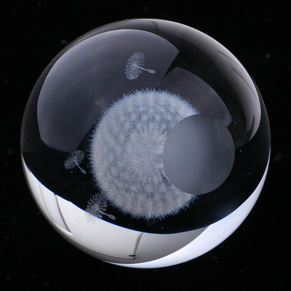 Dandelion Crystal Ball Paperweight Fengshui Crystal Home Decoration Props
