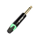 6.35mm Mono Male Plug Connector DIY Soldering Plug for Microphone (Green)
