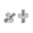 2PCS 1/4" 1/4" Male to 1/4" Male Threaded Screw Adapter Double Head Screw  Z