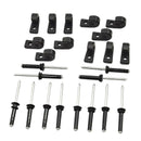 12pcs J-hooks with 12pcs Rivets, Kayak Canoe Boat Marine Hardware Fasteners,