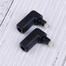 2Pcs 90 degree optical audio cable adapter male and female right angle Ew