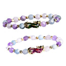 2 x Fashion Natural Amethyst Pixiu Bracelet Lucky Charms Jewelry Gift  Women Men