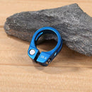 1pc MTB Cycling Seat Tube Clip Bike Release Seatpost Clamp (28.6mm Blue) A
