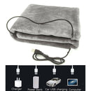 Flannel USB Electric Blanket Heated Shawl Throw Washable 100x70cm Warm