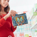 DIY Butterfly Special Shaped Diamond Painting Wristlet Clutch Women Wallet