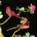 12pcs DIY Artificial Birds with Clip Simulated Colorful Feather Home Decor