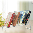 Iron Display Easel China Bowl Dish Plate Holder Organizer Rack Black 3 Grids