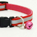 Adjustable Reflective Pet Collar Safety Release Buckle with Bell for Cat Do
