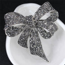 Crystal Rhinestone Bow Brooch Pin Shirt Collar Big Bowknot Brooch Jewelry BX