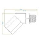 45Â° Car Oxygen O2 Sensor Adapter Catalytic Exhaust Spacer Bung Fix Check En