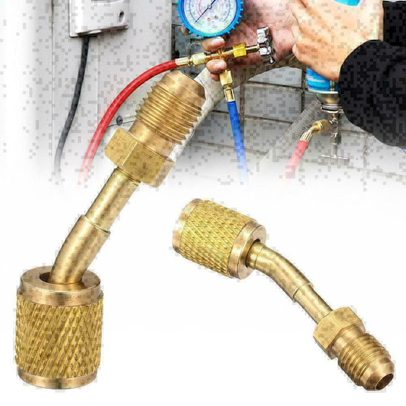 Split Ductless Service Port Adapter R410a 516 SAE Femaleto14 SAE Male A6Y8 Q4A7