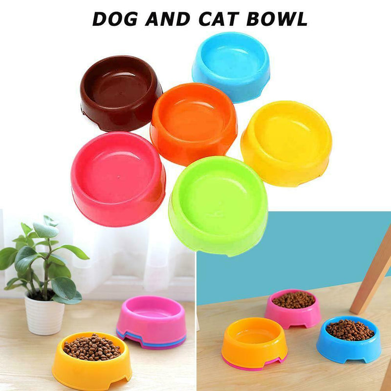 Plastic Pet Dog Cat Puppy Water / Food Feeder Light Single Bowl Dish Dispenser