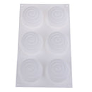 Round Silicone Soap Mold 6 Cavities Mousse Cake Mould Soap TEUS