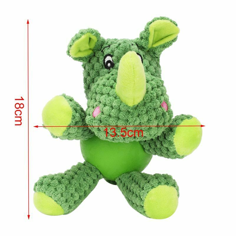 Dog Toys Pet Puppy Chew Plush Cartoon Animals Squirrel Cotton Rope Bird Sha
