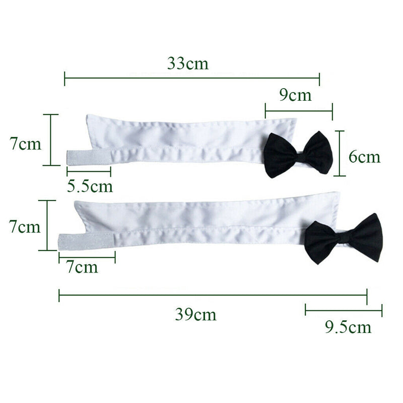 Adjustable Pet Dog Cat Bowknot Tie Christmas Holiday Party Collar Yellow_S