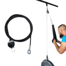 2 Pieces 2m Fitness DIY Pulley Cable System Back Hand Training Home Gym Accs