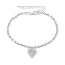Women Lady Crystal Rhinestone Love Heart Anklet Ankle Bracelet Jewel UKLQ C C3U7
