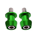 2pcs Motorbike CNC Swingarm Swing Arm Spools Sliders Stand Bobbins 8mm Green