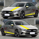Racing Stripe Car  Stickers Side Skirt Mirror Hood Decals Styling Accessories