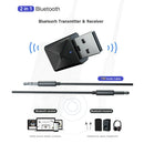 2 in 1 Bluetooth 5.0 Adapter Audio Transmitter and Receiver 3.5mm For TV PC Car