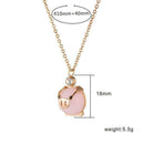 Necklace Lucky Pig Chain Choker Pendant-Rose-Pink-Crystal Women-Accessories