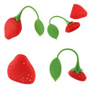 Lovely Fruit Strawberry Shape Silicone Tea Herbal Spices Leaf Infuser Strai A