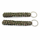 2x Paracord Strap Rope Keyring Keychain Key Chain Ring Key Fob Survival Tool