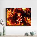 5D DIY Full Drill Diamond Painting Fire Flowers Cross Stitch Embroidery Kit