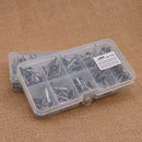80X 10 size Fishing Rod Guide Tip Set Repair DIY Eye Ring Stainless Steel w/ Box