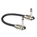 Right Angle 15cm 6.35mm Male to Male Guitar Patch Cable for Effect Pedals