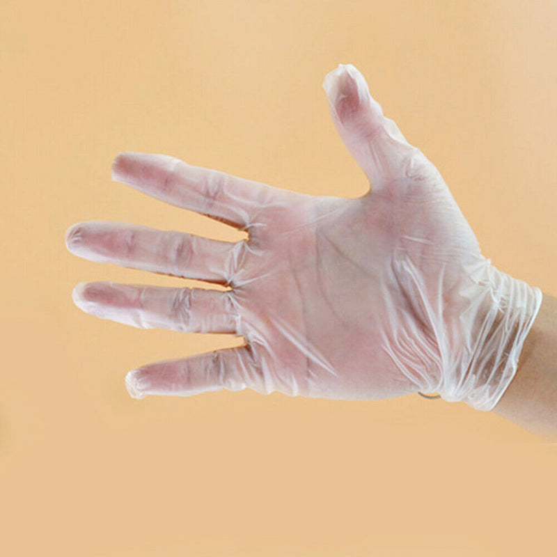 100pcs Disposable Gloves PVC Cleaning Food Household Hygiene Gloves (L)