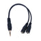 3.5mm 1 Male to 2 Female Y Splitter Stereo Extension Audio Cable (Black)