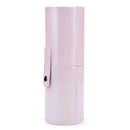 Portable PU Leather Cosmetic Storage Box Makeup Pen Brush Cup (L Pink) A